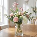 Flor de seda de Astrania artificial grande Masterwort blanco rosa L61cm | Floristik24.es