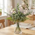 Flores de seda artificial, salvia en ramo, flor de seda de salvia violeta L28cm 4pcs | Floristik24.es