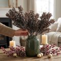 Plantas artificiales marrón decoración otoño decoración invierno Drylook 38cm 3 piezas | Floristik24.es