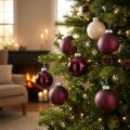 Bolas de árbol de Navidad de cristal Berry Mix Ø7,5cm 12 piezas | Floristik24.es