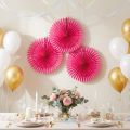 Party Deco flor de panal Rosa Ø40cm 4pcs | Floristik24.es