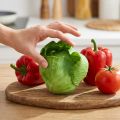 Lechuga Iceberg Artificialmente Real-Touch Ø12cm | Floristik24.es