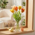 Tulipanes artificiales para una elegante decoración de salón y ocasiones primaverales, 53 cm | Floristik24.es