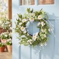 Guirnalda de margaritas artificiales, de aspecto natural y duradera, para decoración de puertas y paredes, 55 cm. | Floristik24.es