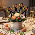 Decoración de estaca de flores de deshollinador, amuleto de la suerte de Nochevieja, 17 cm, 24 piezas | Floristik24.es