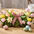 Cinta de terciopelo Cinta decorativa Happy Easter rosa 15mm 5m | Floristik24.es