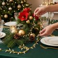 Cinta decorativa de luces navideñas doradas y plateadas de 12 mm de ancho y 5 m de largo. | Floristik24.es