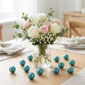 Cuentas decorativas Ø2cm turquesa 12 piezas | Floristik24.es