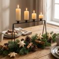 Candelabro Candelero negro Corona de Adviento L38cm H31cm | Floristik24.es