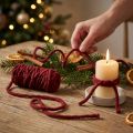 Cordón de fieltro vellón Mirabell 25m rojo oscuro | Floristik24.es