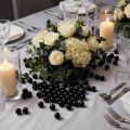 Cuentas decorativas negras de Ø8 mm, 250 unidades | Floristik24.es