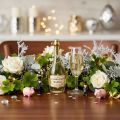 Juego de colgante con botella y copa de champán, decoración para árbol de Navidad, 14 cm, 2 piezas | Floristik24.es