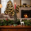 Candelabro con diseño de árbol de Navidad, metal verde, 45 cm | Floristik24.es