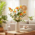 Flor artificial Gloriosa naranja con tallos largos para jarrones, 80 cm, 3 unidades. | Floristik24.es