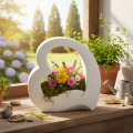 Adorno en forma de corazón para plantas y arreglos florales, diseño abierto, forma de corazón moderna, 19 cm. | Floristik24.es