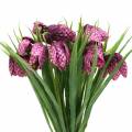 Floristik24 Ajedrez flores Fritillaria artificial violeta 29cm 6pcs
