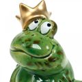 Floristik24 Decoración primavera, rana con corona, figura decorativa, príncipe rana