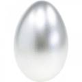 Floristik24 Huevos de Ganso Huevos Soplados de Plata Decoración de Pascua 12 Piezas
