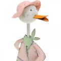Floristik24 Cigüeña con pala, pájaro de metal con rama, pájaro decorativo, figura de jardín, decoración de metal H26/28cm juego de 2