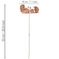 Estaca de jardín con diseño de erizo, color óxido, decoración para verano y otoño, 53 cm. | Floristik24.es