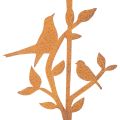 Rama decorativa de jardín con pájaros, de metal, 100 cm. | Floristik24.es