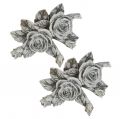 Floristik24 Rosa para decoraciones de tumbas Polyresin 10cm x 8cm 6pcs