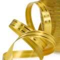 Floristik24 Cinta dividida 2 rayas doradas sobre oro 10mm 250m
