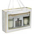 Floristik24 Set de regalo velas aromáticas de ambiente en vaso de vainilla