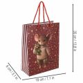 Bolsa de regalo con motivo de ratón y estrellas para Navidad, 24 cm, 2 unidades | Floristik24.es