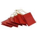 Floristik24 Bolsas de regalo bolsas de papel con asa rojo 12×12×12cm 6ud