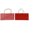 Floristik24 Bolsas de regalo bolsas de papel rojas con asa 24×12×12cm 6ud