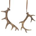 Floristik24 Colgantes decorativos rústicos de astas para pared o árbol, 15 cm, 6 unidades