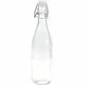Floristik24 Botella decorativa, botella flip-top, jarrón de cristal para rellenar, portavelas