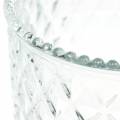 Floristik24 Florero de cristal de cristal decorativo del diamante del florero claro 2pcs