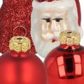 Floristik24 Mini figuras y bolas de decoración navideña cristal surtido 3cm 9pcs