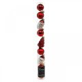 Floristik24 Mini figuras y bolas de decoración navideña cristal surtido 3cm 9pcs