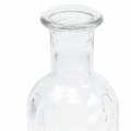 Floristik24 Botella de vidrio decorativa con ranuras transparente Ø7.5cm H19cm 6 piezas