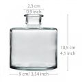 Floristik24 Florero, candelabro, tarro de cristal transparente H10.5cm Ø9cm