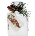 Floristik24 Botellas de vidrio con adornos navideños 2 piezas
