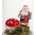 Floristik24 Campana de cristal decorativa navideña para colgar 10cm