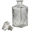 Floristik24 Jarra de cristal, botella de cristal con tapón, jarra de cristal H24cm