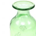 Floristik24 Florero de vidrio botella amarillo, verde H19cm 2ud