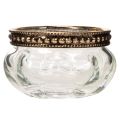 Portavelas de cristal con