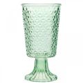 Floristik24 Farol de vidrio, copa de vidrio con base, recipiente de vidrio Ø10cm H18.5cm