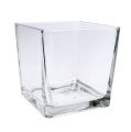 Floristik24 Cubos de vidrio transparente 12cm x 12cm x 12cm 6ud