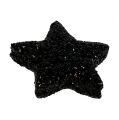 Floristik24 Estrella de purpurina negro 2.5cm 100pcs