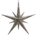 Floristik24 Estrellas con purpurina Oro claro 13cm 12pzs