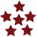 Floristik24 Estrella brillo rojo 2.5cm 50p