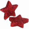 Floristik24 Estrella brillo rojo 2.5cm 50p