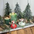 Floristik24 Campanas con petirrojos, adornos de pájaros, invierno, campanas decorativas para Navidad blanco / rojo Ø9cm H10cm juego de 2